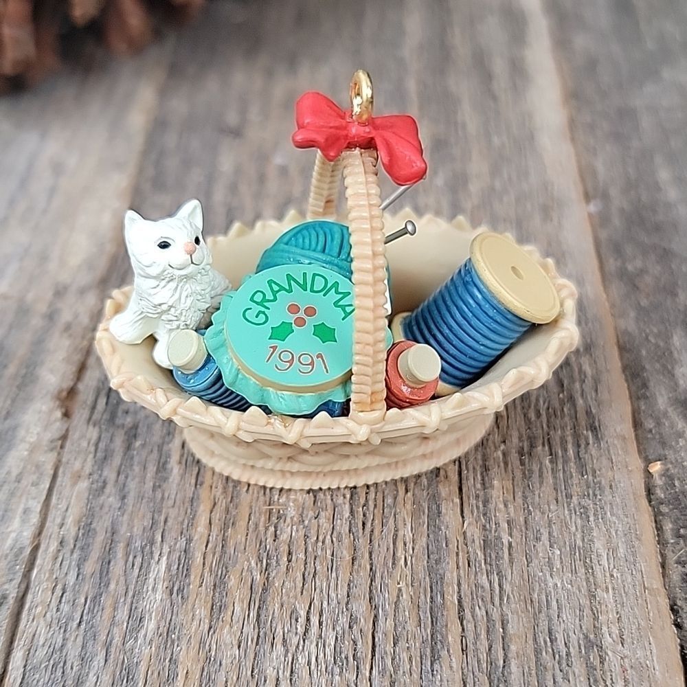 Vintage " With Love " Miniature Christmas ornament by Enesco
